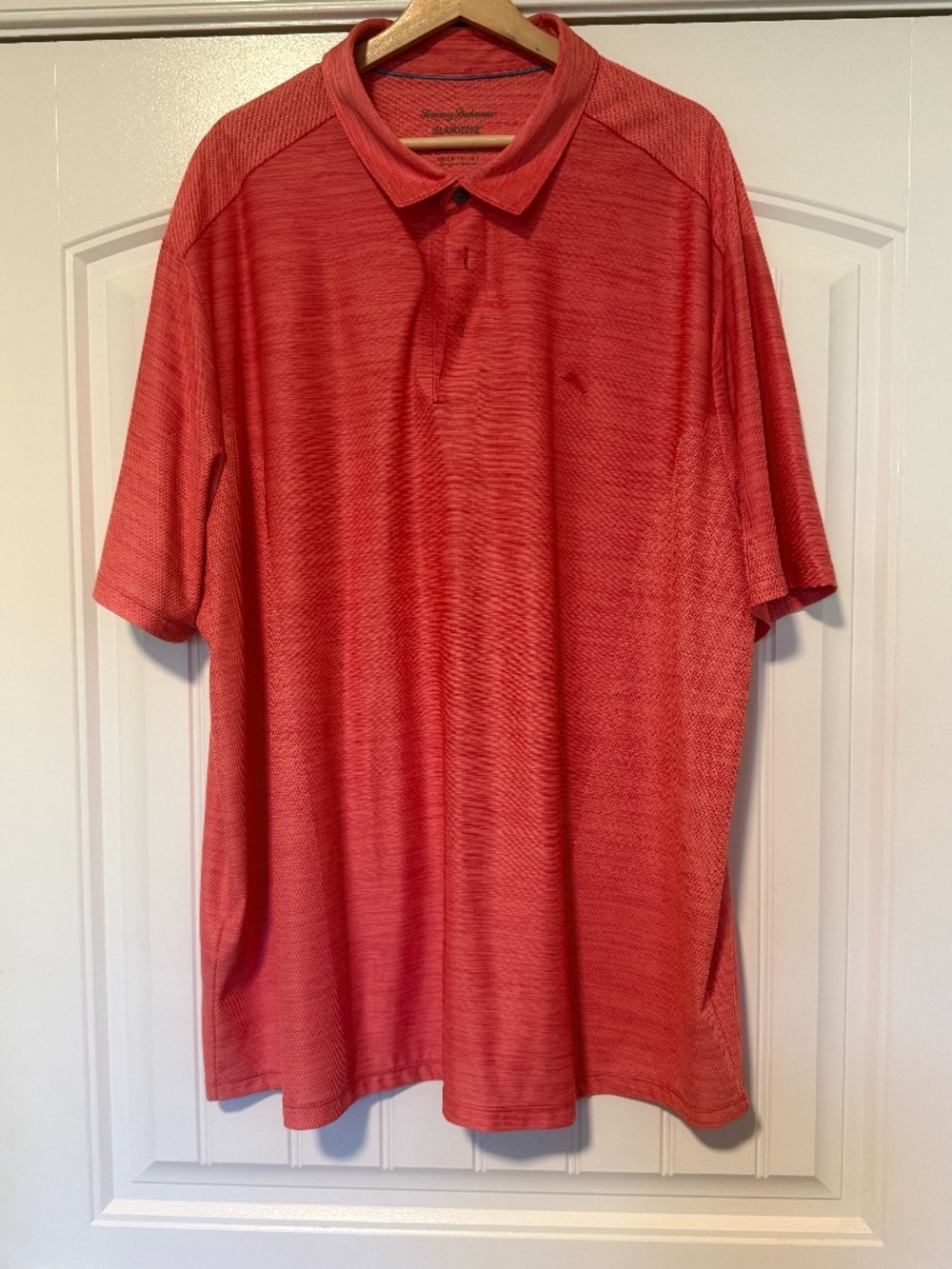 Tommy Bahama IslandZone Polo Shirt Men’s 2XLT Coral Performance Golf Polo